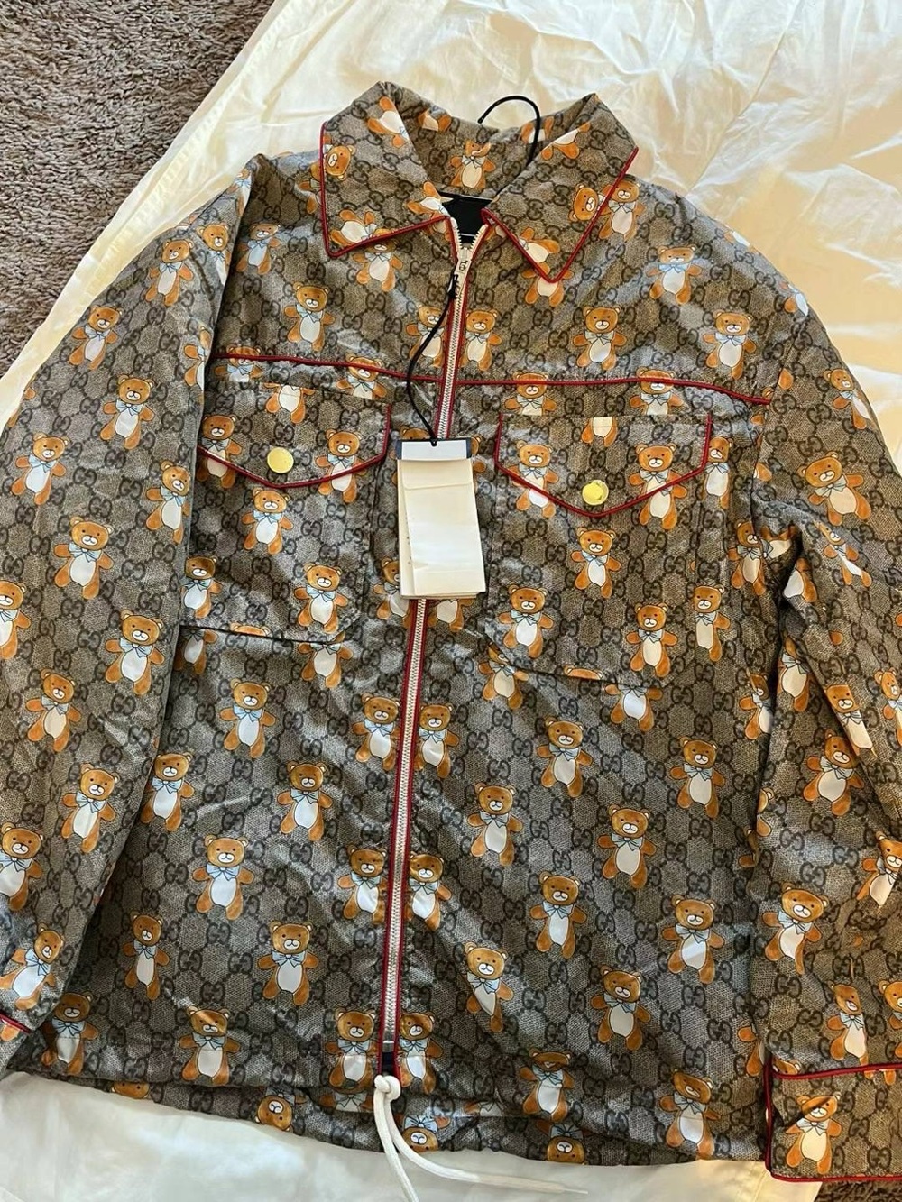 Gucci women Brown Teddy GG Logo Jacket